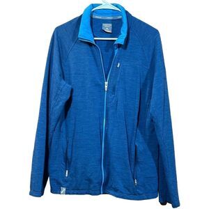 Blue Iceberg Murino Men's Medium 200 Sierra Long Sleeve Zip Lightweight Hooded B